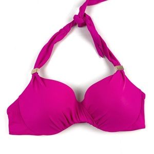 Victorias Secret Hot Pink Push Up Bikini Top 34B